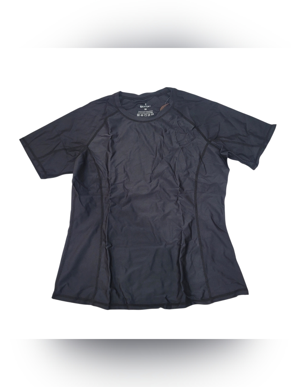 SANTINY Women's Short Sleeve Rash Guard Medium